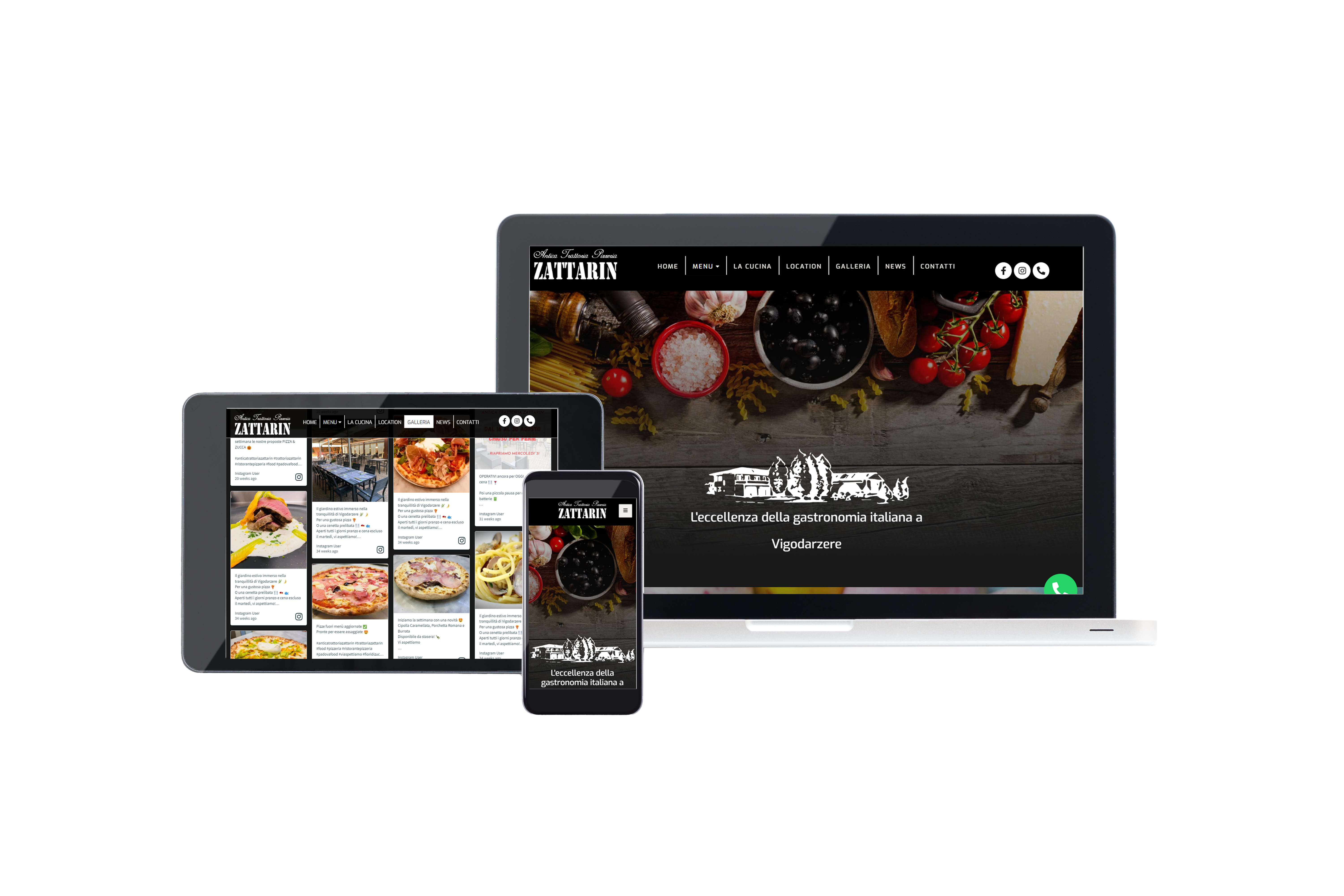 Antica Trattoria Pizzeria Zattarin sito web