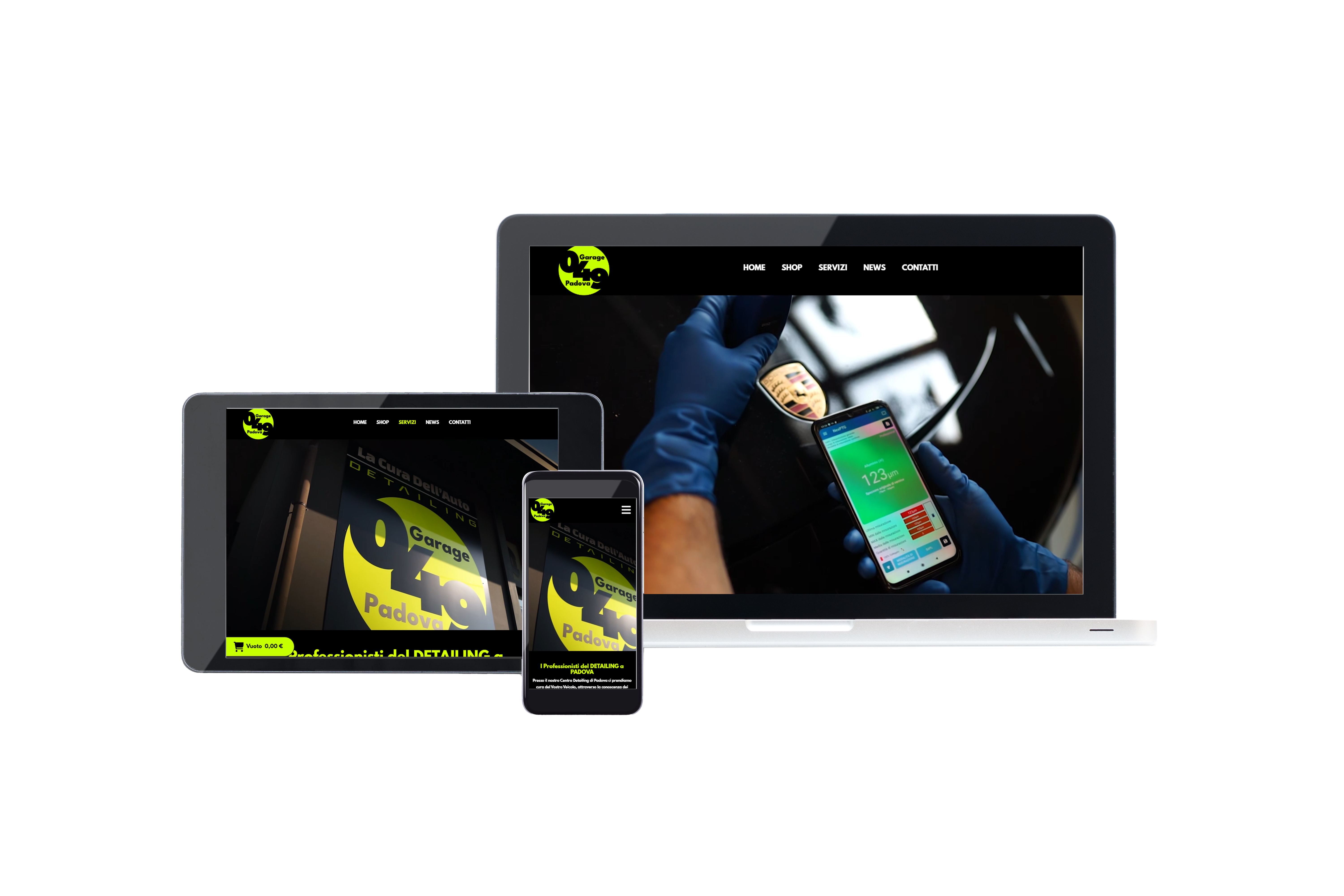 Garage detailing sito web